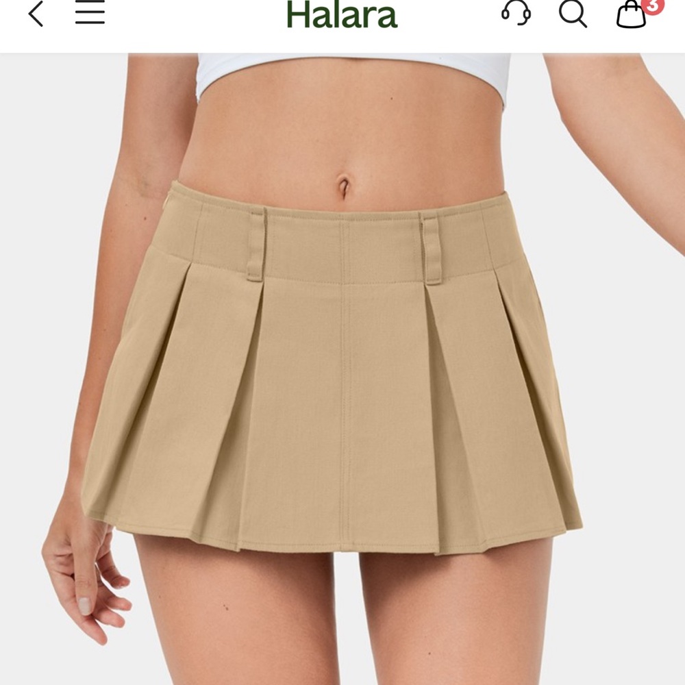 Pleated Mini Skirt Halara